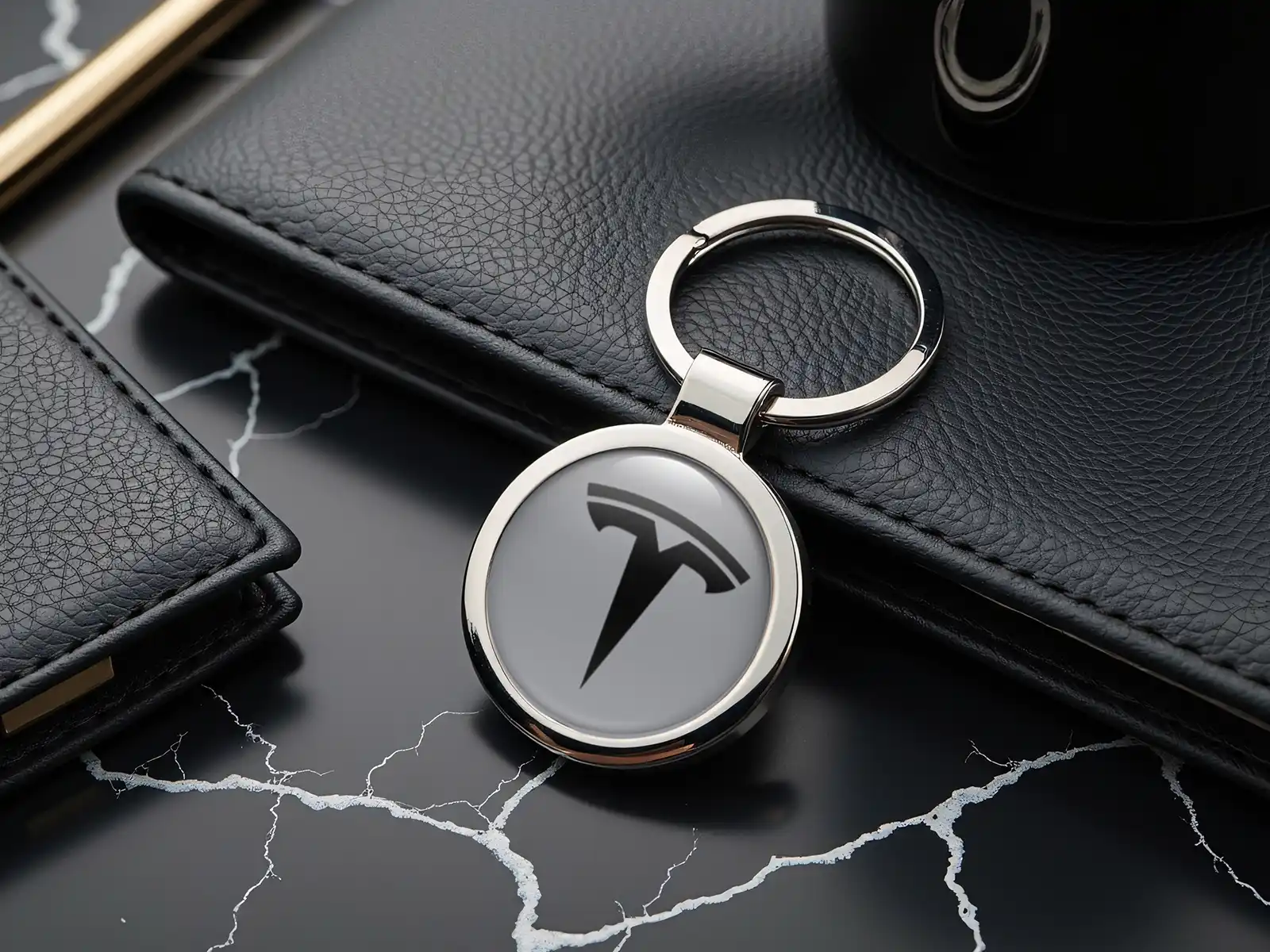 Tesla Llavero Diseñador Metal Premium Lujoso